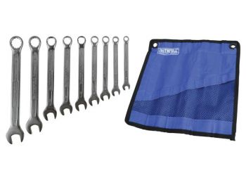 Faithfull Combination Spanner Set with Roll, 9 Piece
