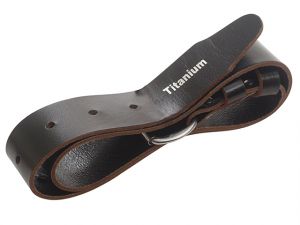 Black (Titanium) Leather Belt 50mm (2in)