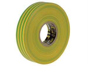 Electrical Insulation Tape Yellow/Green 19mm x 33m