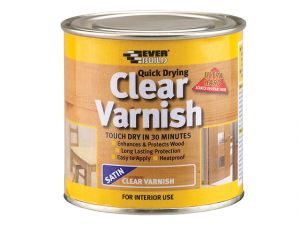 Quick Dry Wood Varnish Satin Clear 250ml