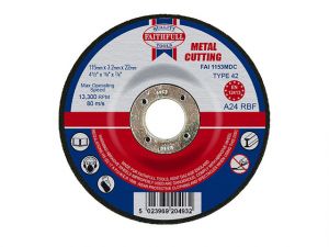 Depressed Centre Metal Cut Off Disc 115 x 3.2 x 22mm