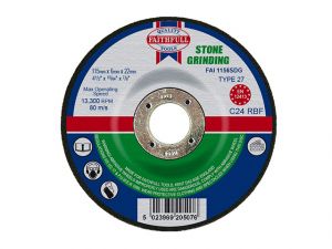 Depressed Centre Stone Grinding Disc 115 x 6 x 22mm