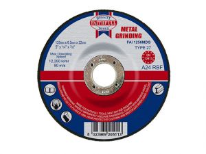 Depressed Centre Metal Grinding Disc 125 x 6.5 x 22mm