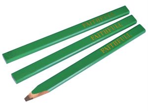 Carpenter's Pencils - Green / Hard (Pack of 3)