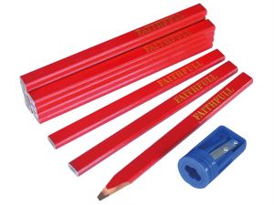 Carpenter's Pencils Tube & Sharpener