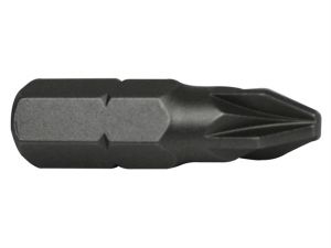 Pozi S2 Grade Steel Screwdriver Bits PZ1 x 25mm (Pack 3)