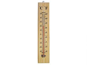 Thermometer Wall Wood 400mm