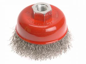 Wire Cup Brush 80mm x M14 x 2 Stainless Steel 0.30mm