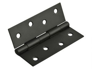 Butt Hinge Black Powder Coated 100mm (4in) Pack of 2