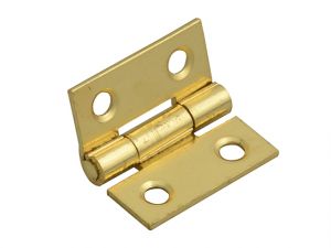 Butt Hinge Brass Finish 25mm (1in) Pack of 2