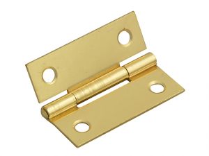 Butt Hinge Brass Finish 50mm (2in) Pack of 2