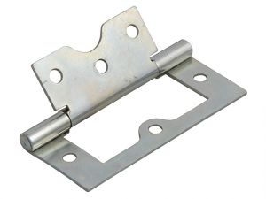 Flush Hinge Zinc Plated 75mm (3in) Pack of 2