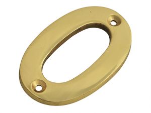 Numeral No.0 - Brass Finish 75mm (3in)
