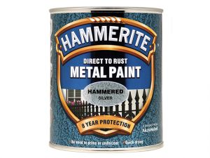 Direct to Rust Hammered Finish Metal Paint Silver 750ml