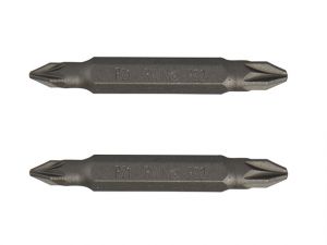 Screwdriver Bits PZ1 / PZ2 Double Ended 50mm Pack of 2