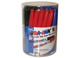 Dura-Ink 15 Fine Tip Marker - Mixed Colours (Tub of 48)