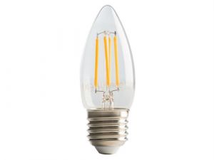 LED Candle Clear Filament Bulb E27 (ES) Non-Dimmable 470 Lumen 4 Watt 2700K