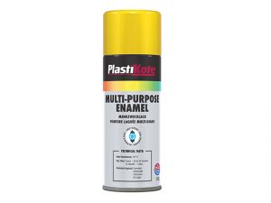 Multi Purpose Enamel Spray Paint Gloss Yellow 400ml