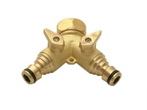 Brass Dual Tap Connector 19mm (3/4in)