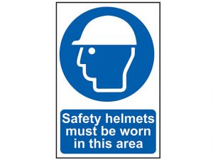 Safety Helmets Must Be Worn In This Area - PVC 400 x 600mm