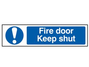 Fire Door Keep Shut - PVC 200 x 50mm