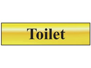 Toilet - Polished Brass Effect 200 x 50mm