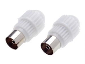 Coaxial Plugs Female Twin Pack
