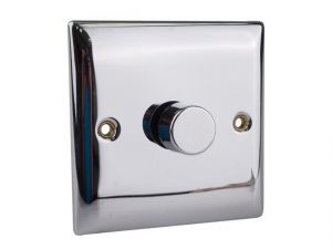 2-Way Dimmer Switch 400W 1 Gang Chrome