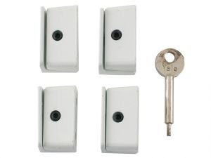 8K109 Window Stop White Pack of 4 Visi